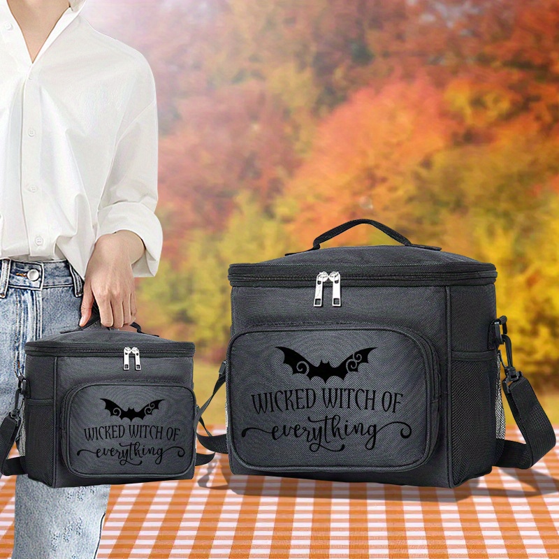 TEMU 1pc Of The Witch Of Everything Insulated Lunch Bag, A Spacious Printed Cooler Bag For Food, Ideal For Outdoor Picnics, Camping, And Commuting -