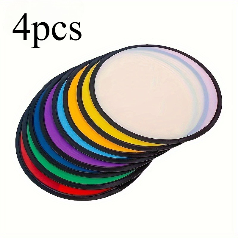 TEMU 4 Random Folding Fans - Camping Portable Handheld Fan Set, Suitable For Outdoor, Sports And Home Use, Beach Party Gifts!