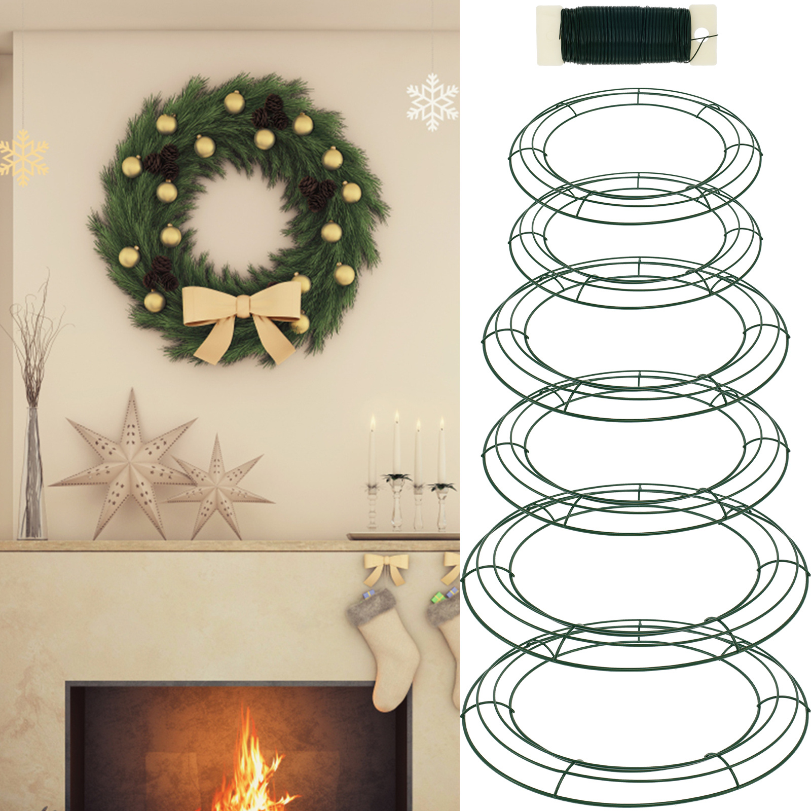 Thealyn 14 Metal Wreath Frame Wreath Frame Thealyn 12 Pack 10