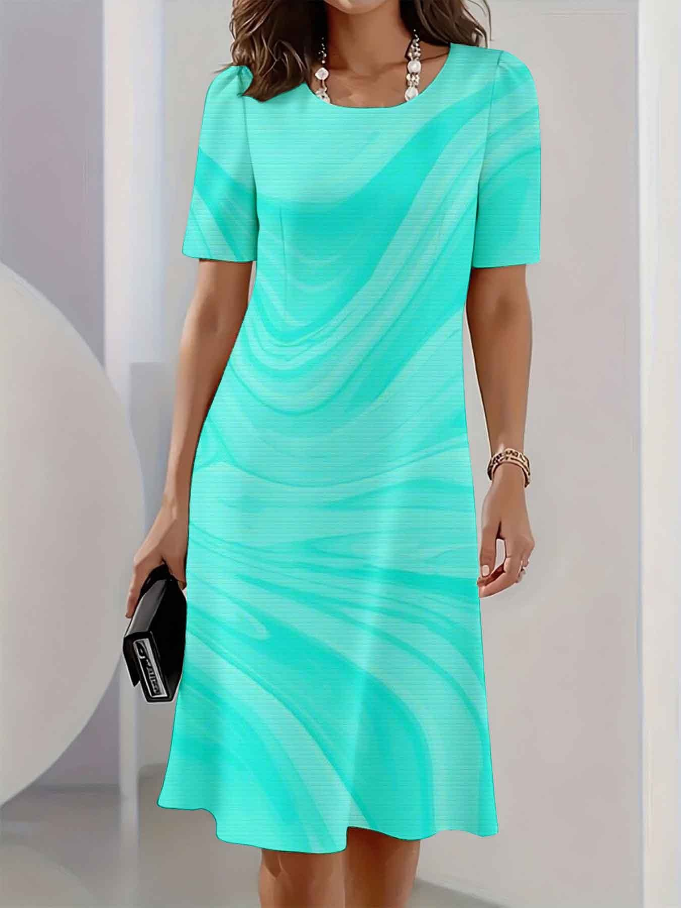green emerald velvet dress Short Mint Green Casual Summer Dress with Floral Print– PromGirl