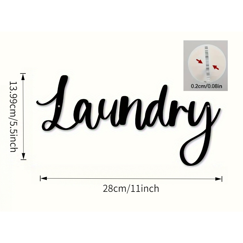 TEMU 2d Flat - [2d Flat] A 2d Acrylic Wall Art Piece Designed For Laundry Areas, Featuring Decorative Signs And To Enhance The Appearance Of Your