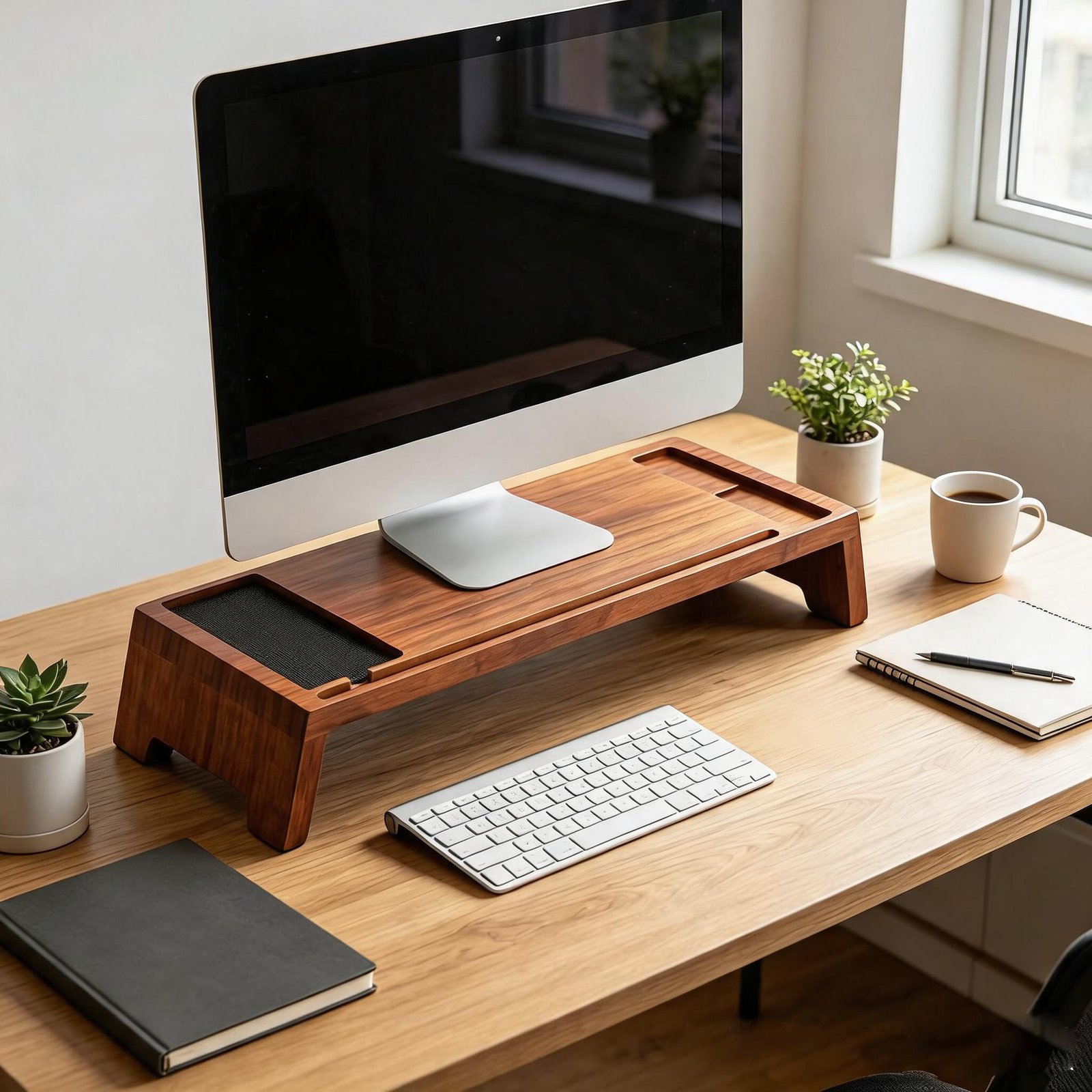 wood monitor stand sold on Temu United States