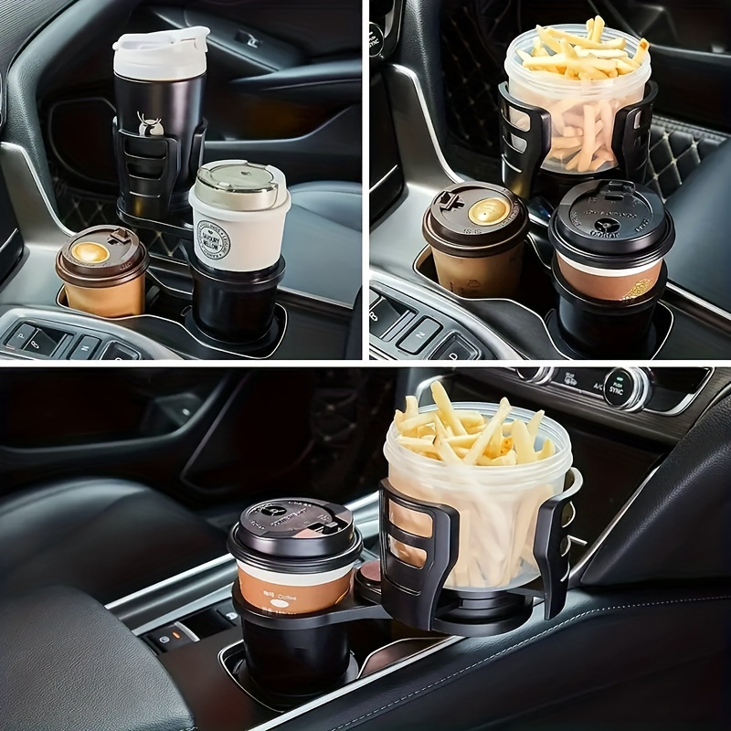 

Multifunctional Car Mounted Water Cup Holder, Carbon Fiber Cup Holder, Retractable And Rotating Car Beverage Holder