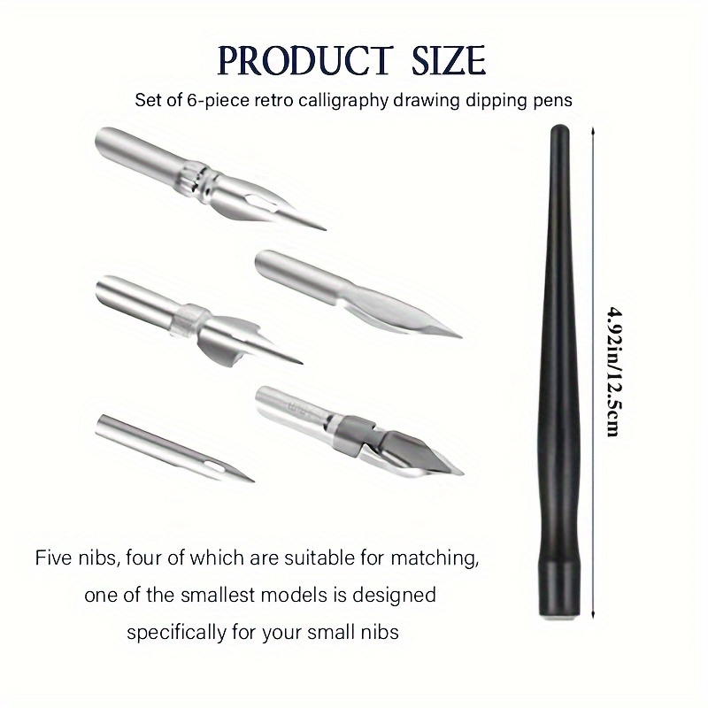 Calligraphy Pen Dip Set with Manga Pen Tips