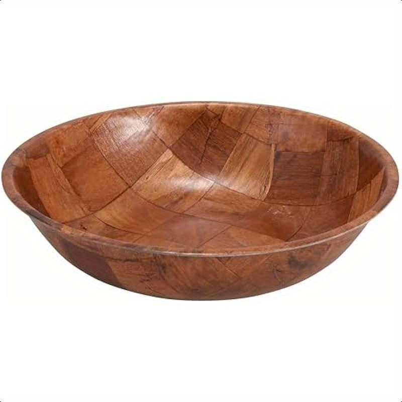 wwb6 wooden woven salad bowl 6inch brown