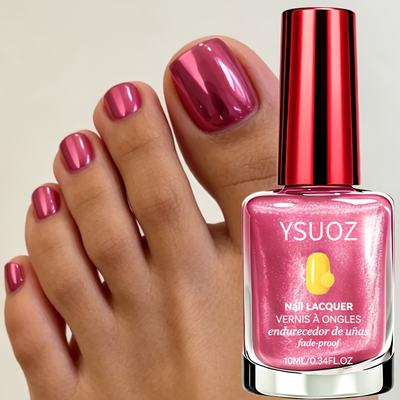 TEMU Raspberry Rose Nail Strengthener- Natural Quick-dry, Long-lasting Nail Polish Without The Need For , Y2k Style, Brightens Nails, Perfect For