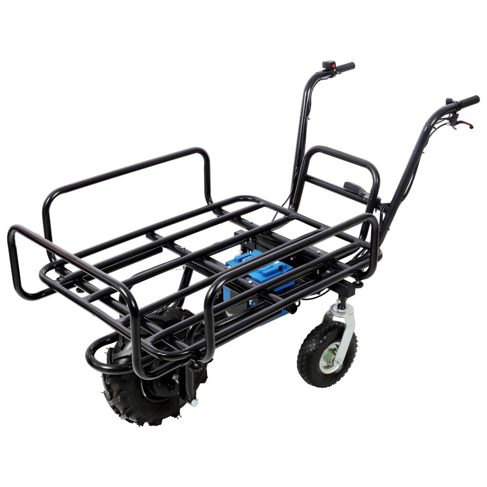 24v   350w electric transportation cart 265lbs load utility garden dump cart with metal handle and 16   heavy duty yard lawn wagon for   outdoor gardening cargo transport Product details 2