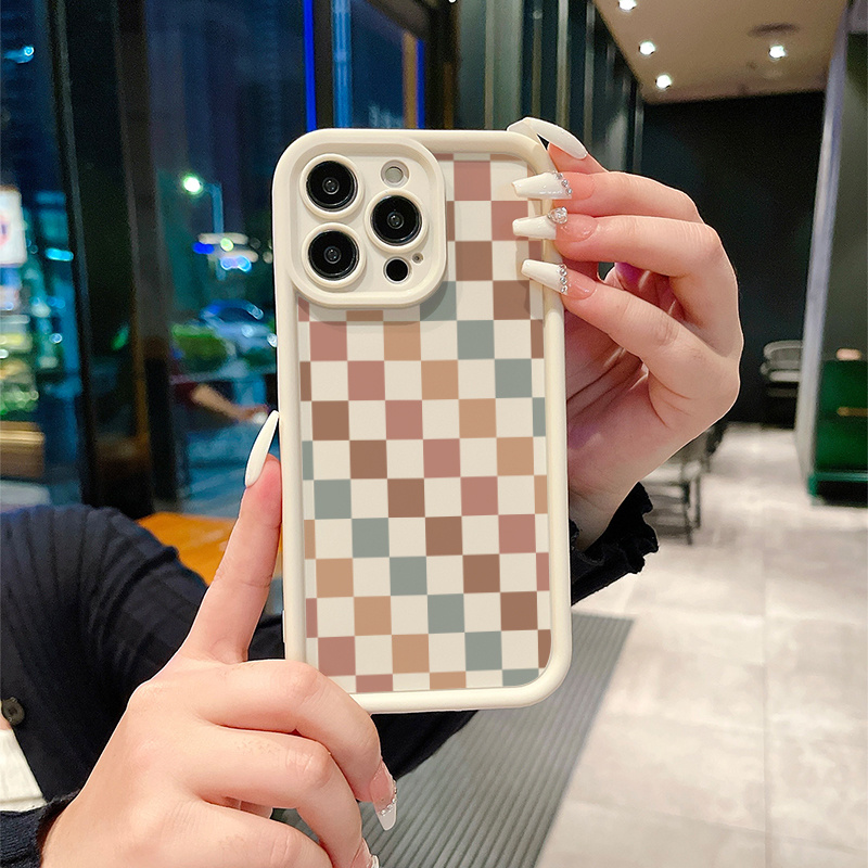 Deluxe Korean Simple Solid Color TPU Soft Phone Case for iPhone 11, 12, 13, 14, 15, 16 Plus Pro Promax XSMAX XS/ X MINI for samsung for galaxy S22 S23 S24 S25 PLUS ULTRA FE, Full Wrap Protection Anti-slip and Anti-fall TYJT