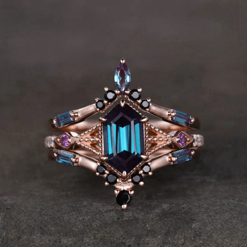 2 Luxury Womens Ring Sets Set Synthetic