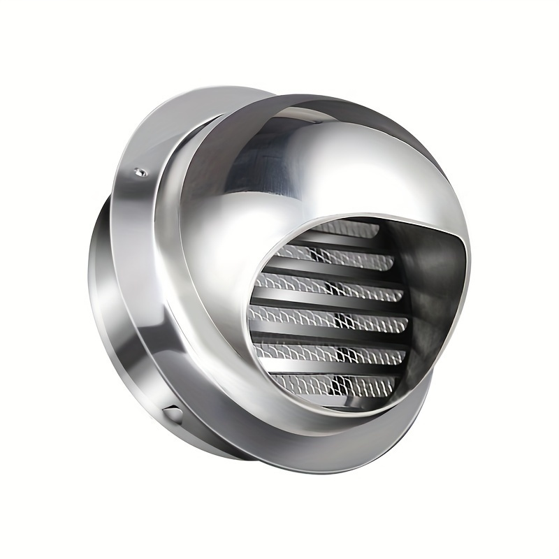 E-shop Verdickte runde Edelstahl-Abzugsabdeckung, Moonjor 100mm Wandabzug geeignet für Wohnungen, Villen, Häuser - Silber, langlebig und einfach zu