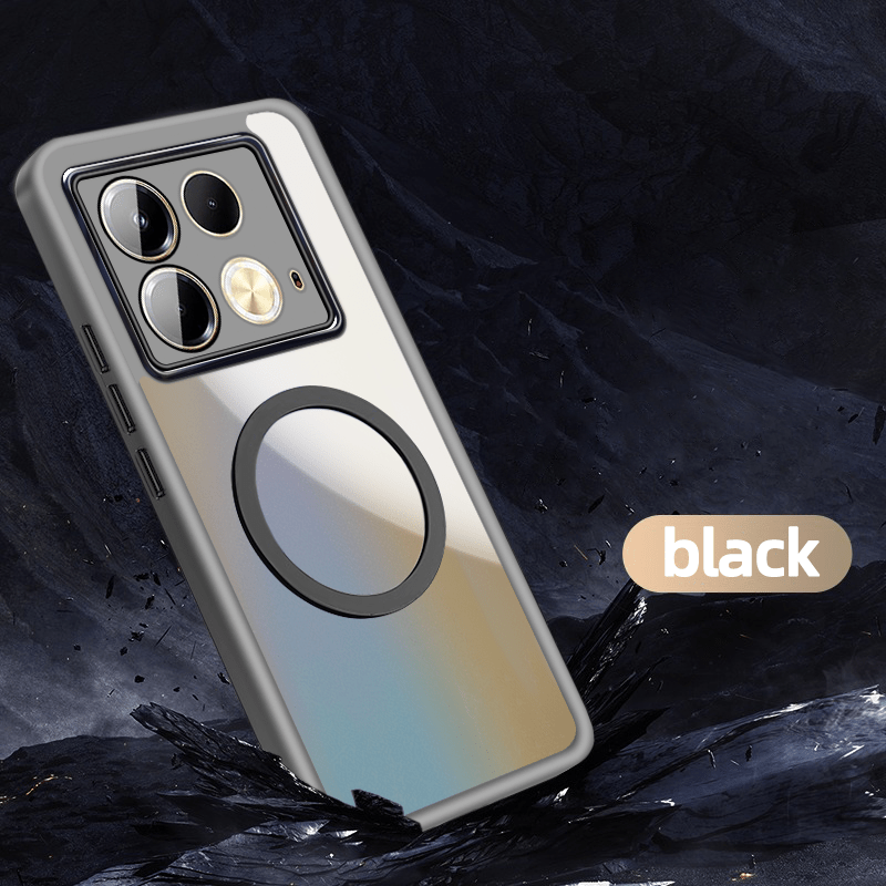 TEMU Funda para Móvil: Compatible con Infinix Note 40 4G, Funda Antigolpes con Atracción Magnética, Carcasa Semitransparente de TPU, Protección para