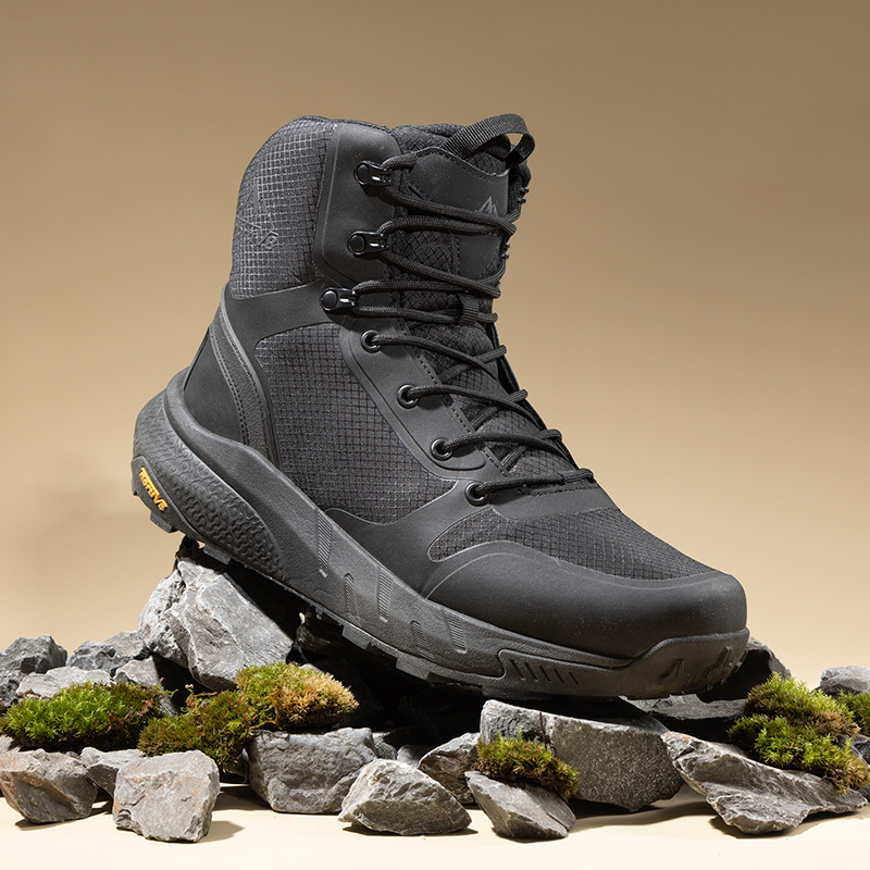 8 Men's Boots - Lightweight Side Zipper Boots For Hiking, Motorcycle Riding & Outdoor Activities