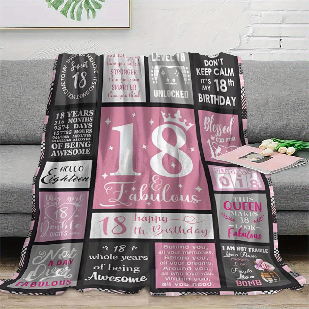Blanket Birthday Present For 18 Year Old Girl Birthday Gift For 18