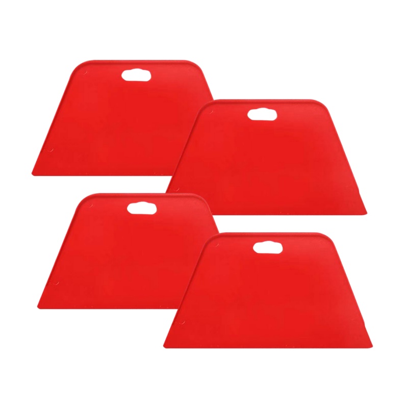 TEMU Ensemble de 4 outils pour papier peint, comprenant un grattoir rouge, conçu pour lisser peint et appliquer du papier adhésif, du film de fenêtre