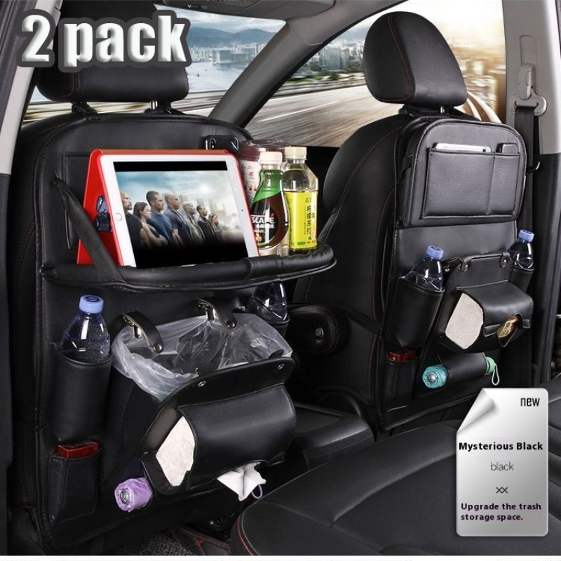 TEMU 1/2pcs Upgraded Overhead Hanging Car With Partitioned Storage, Tray Table, Cup Holder, Umbrella & Computer Desk - Large Capacity Space-saving