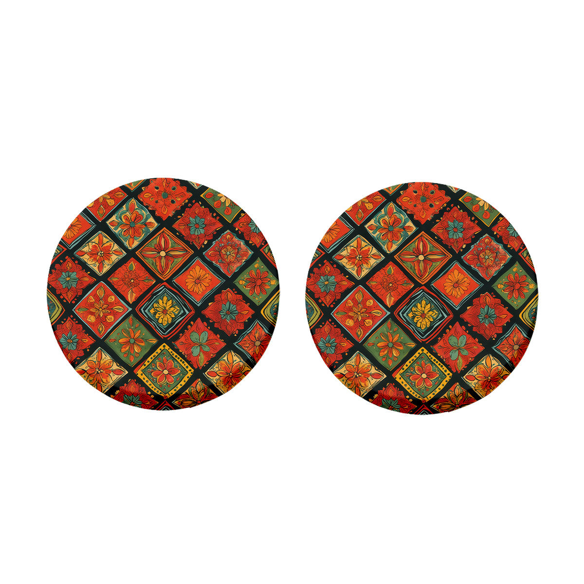 TEMU Vintage Floral Print Style Spring 2d Flat Printing Chair Cover, Round Stool Cover, Suitable For Use In Cafes, Restaurants, Hotels, Holiday