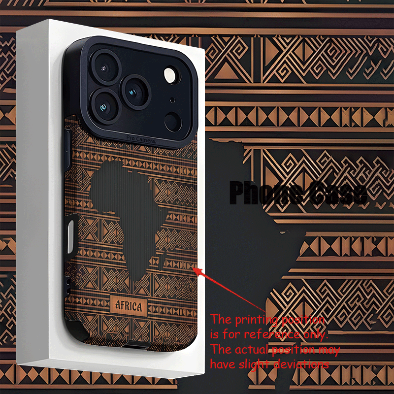 TEMU Phone Case - 2d Flat African Tribal Style Pattern Phone Case For Iphone 17 Pro Pro Max Air Compatible With Iphone Series Models, Fashionable