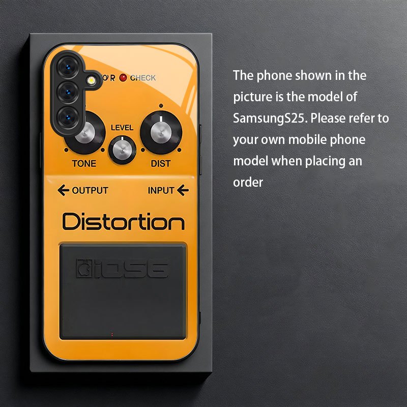 TEMU Phone Case: Guitar Effects Pedal Design Tempered Glass Phone Case For Galaxy S25 Ultra/s25 /s25 Fe/s25/s24 Ultra/s24 /s24