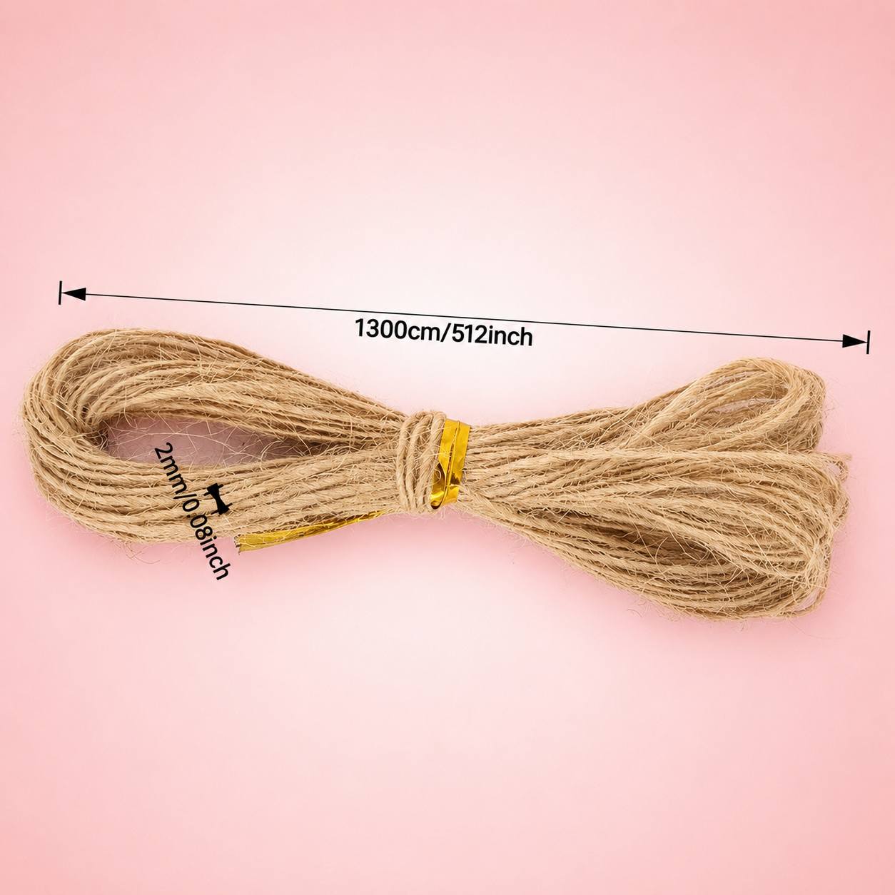 TEMU Spago in iuta naturale, 2 mm piedi (), per imballaggio per confezioni regalo Valentino, lavoretti fai da te, per piante, giardinaggio, tessitura