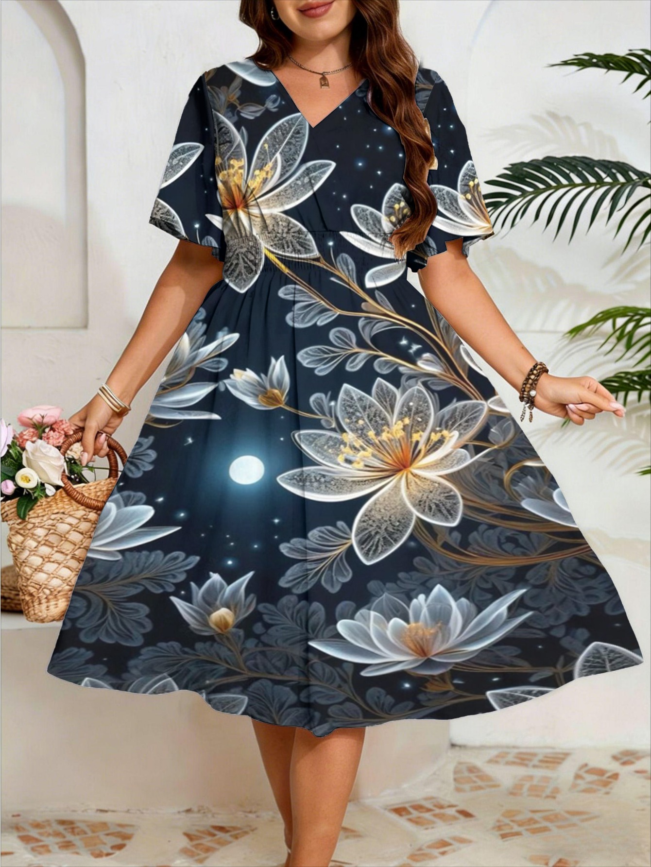 sachin and babi light blue dress Holiday Flower Print Long Dress Women Strap Sleeveless Backless A-line  Loose Dresses 2025 Summer Sexy Beach All-match Robe