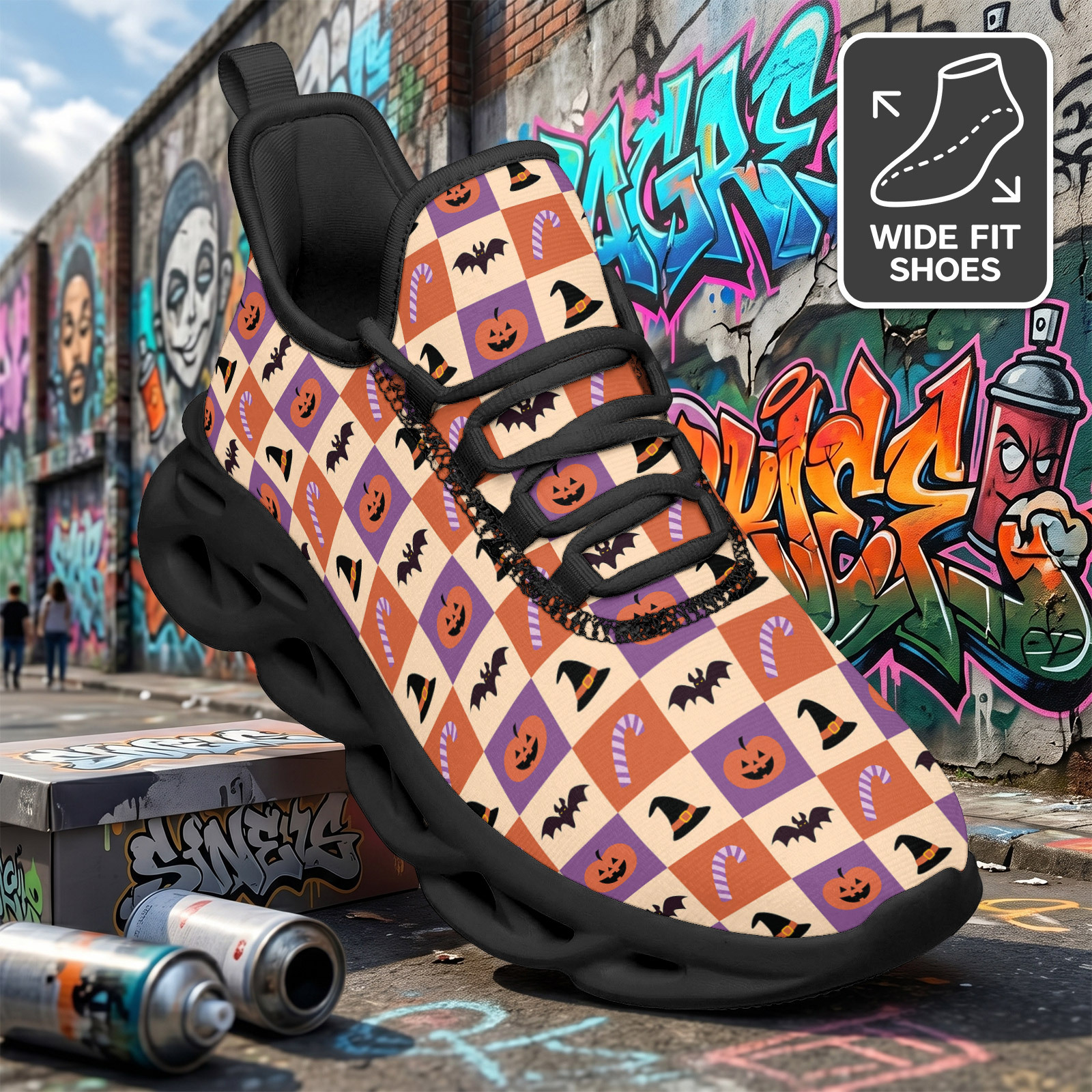 Men's WIDE FIT Breathable Lightweight Running Shoes