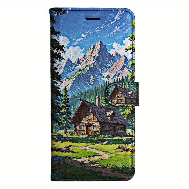 TEMU Forest-themed Flip Wallet Case Compatible With Models S8, S9, S10, M10, A30s, A50s, Note 10, 20, A10s, A20s, A51, A71, S20, A11, A31, S21, A42,