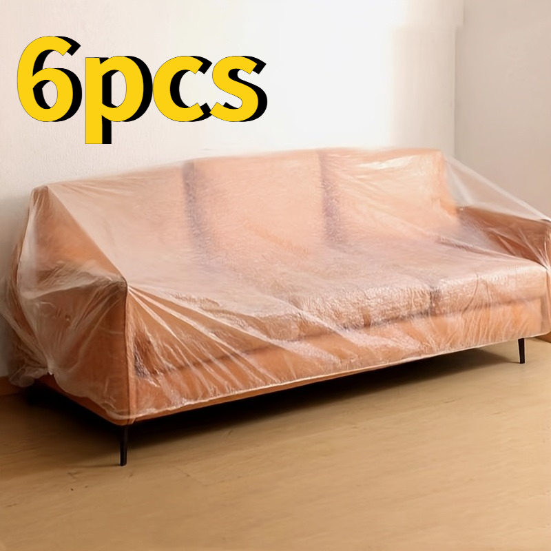 TEMU 6pcs Extra Large Elastic Dust Covers, Sofa Dust Covers, Furniture Protectors, Single Bed Dust Covers, Multi-functional Protective Covers, Made