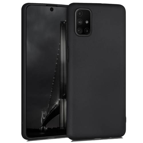 para for samsung for galaxy m51, carcasa de silicona negra, antiarañazos, a prueba de golpes, cubierta con parachoques