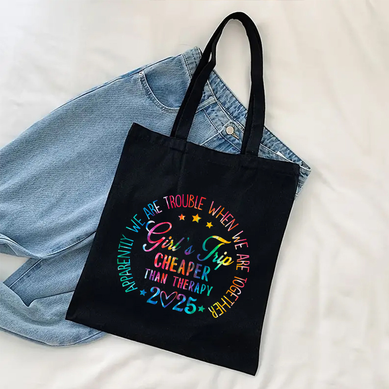 TEMU 2025 Stylish Casual Canvas Tote Bag