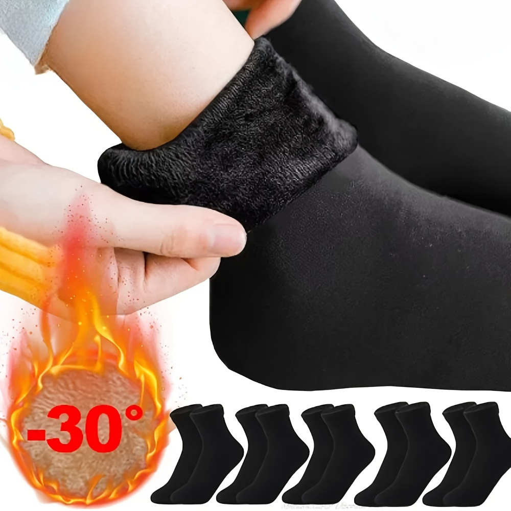 

6 Pairs Fleece-lined , Mid- Length, 100% , , - , Comfortable, , And For