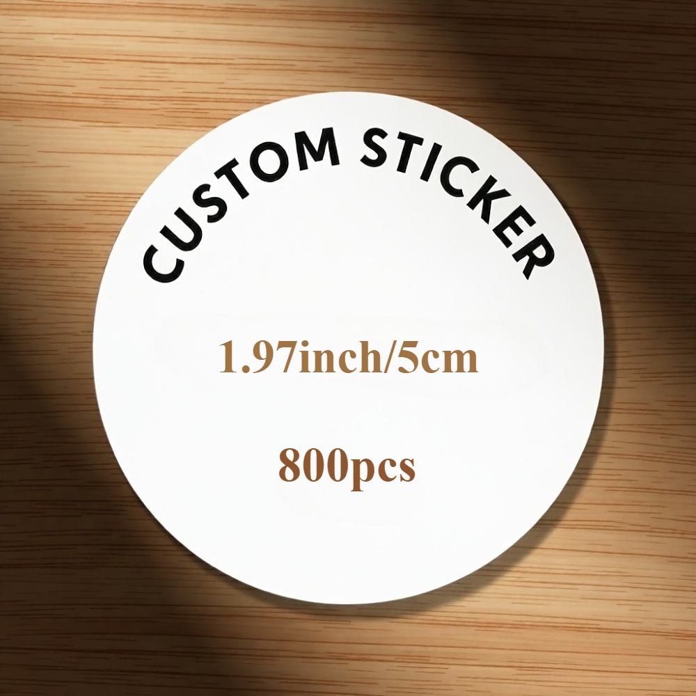 E-shop 300/800 Stück 3/4/5/6/7/8CM Personalisierte Aufkleber, Benutzerdefinierte Etikettenaufkleber. Geeignet für verschiedene Anlässe, unterstützt