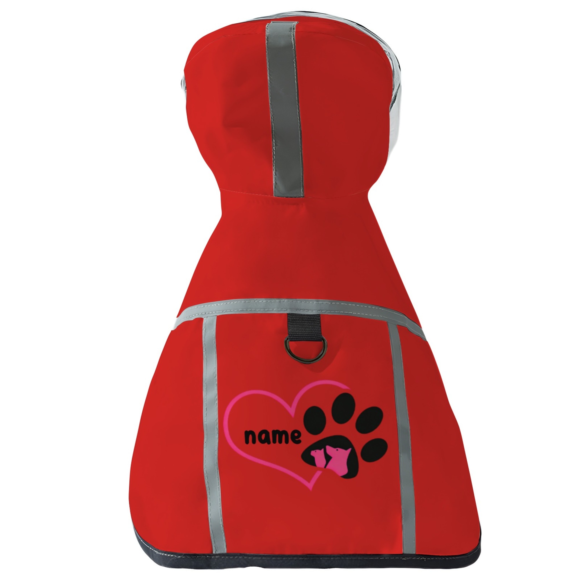 TEMU Diy Custom Name Personalized Pet Raincoat, Lightweight And Suitable For , Performance, Ideal For Pet , Wear-resistant, Soft And Comfortable