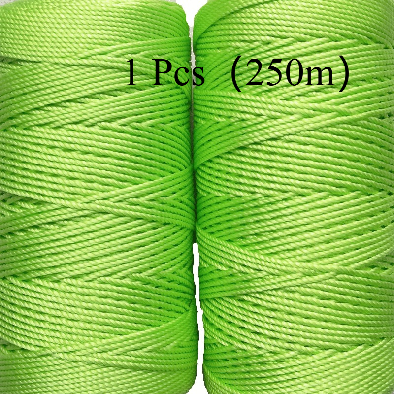 E-shop 250 m 1 Rolle Polypropylen Maurerseil, Hochsichtbar Fluoreszierend Grün – für Maurerarbeiten, Markierung Grenzmarkierung, DIY, Basteln,