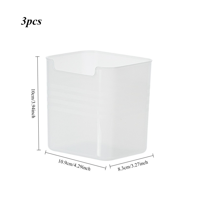 TEMU 3pcs/10pcs- Clear Refrigerator Storage Bins With Handles, Space- Kitchen Organization - Perfect For Fridge Door & Counter, Modern Food Sorting Boxes