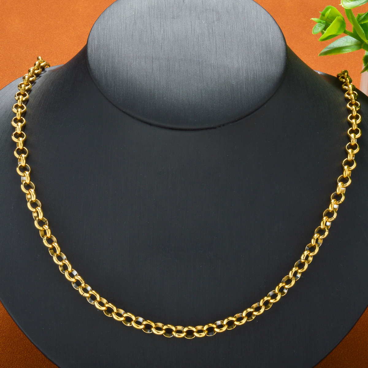 Vintage Round Link Chain Necklace