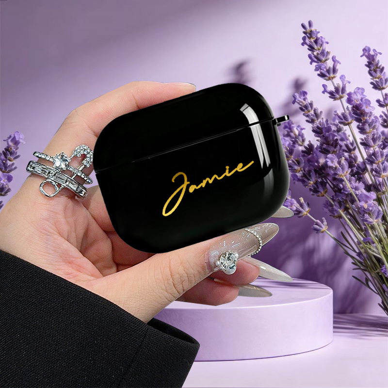 TEMU Customized Signature Name Earphone Case Suitable For Airpods 4, Suitable For Airpods 3, Diy Personalized Earphone Cover For , Suitable For