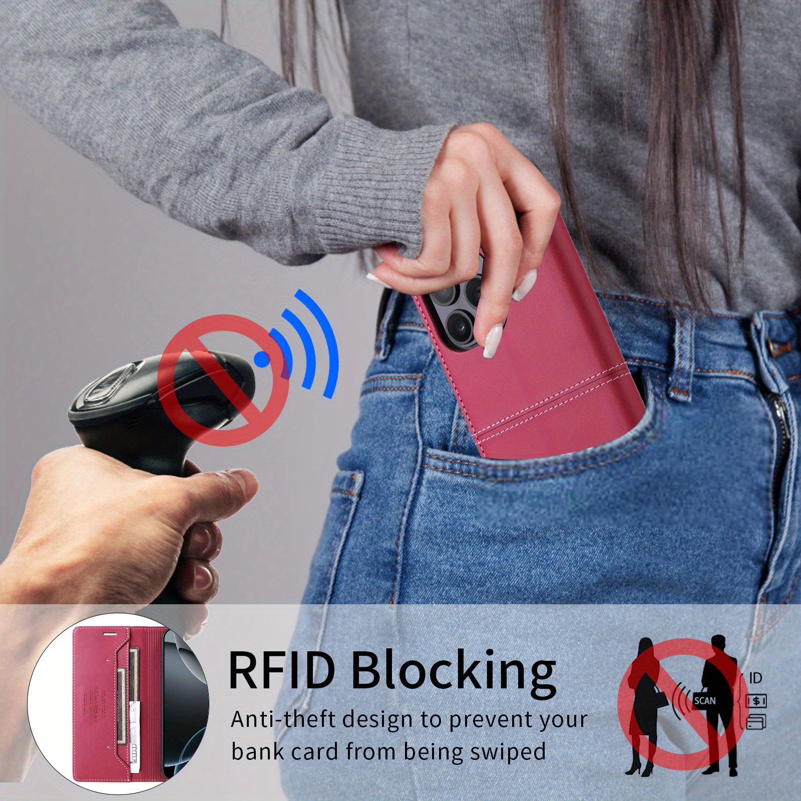 Husă Telefon - Portofel cu Slot Card Blocare RFID Magnetică Tip Flip Piele Sintetică pentru Samsung Galaxy S25 Edge S24 FE S23 Ultra S22 Plus S21 S20 S10 Note 20 A73 A72 A71 A55 A54 A53 A52 A35 A34 A33 A32 A25 A23 A16 A15 A14 A13 A06 A05S, Model Business Moale