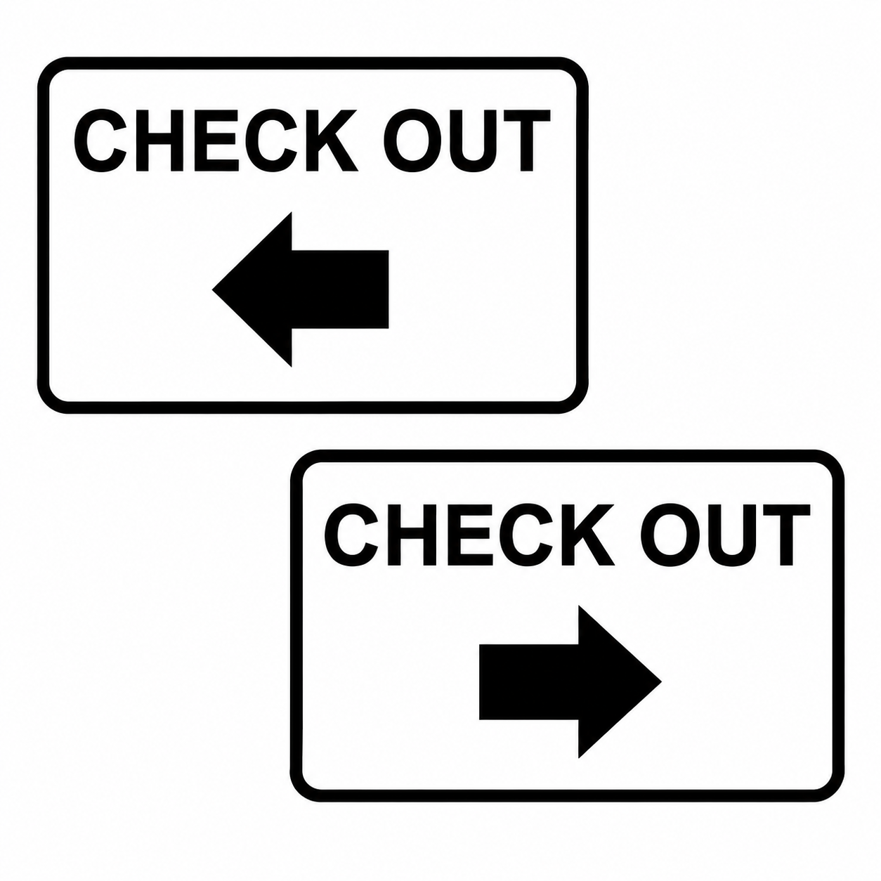 TEMU 2d Flat - 【2d Flat】 2-pack Directional Arrow Metal Signs 8x12in, Arrow Black White Wall Decor, 2d Flat Printed Indoor & Store Signs