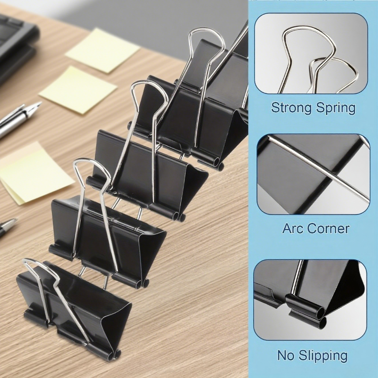 18 PCS Jumbo Binder Clips 3 Inch - Extra Large Heavy Duty Black Clips For Office