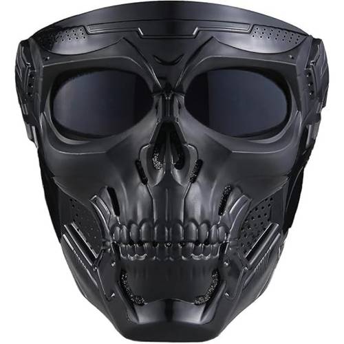 5pcs full face skull mask colored goggles skeleton design halloween cosplay