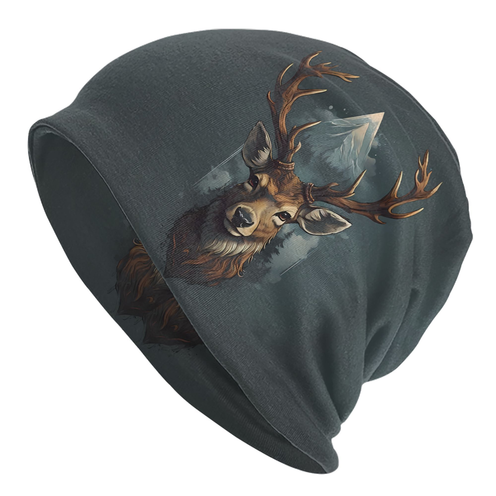Deer Beanies Caps Hat Fashion Bonnet Hats Men 2d Print Design