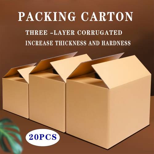 20pcs thickened and reinforced cardboard boxes thick cardboard 25 91 x 18 03 x 14 99 cm single specification design solution suitable for home moving