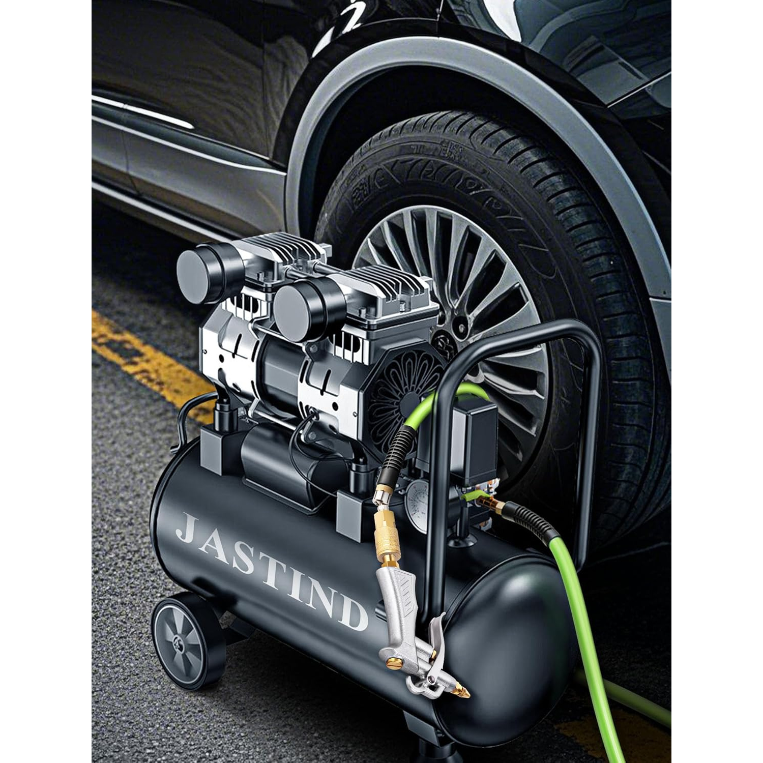 TEMU Blowing Gun, With Adjustable Airflow Nozzle And 2 Extension Rods, Pneumatic Air Compressor Accessory Tool, Dust Removal And Blowing Gun, Dust