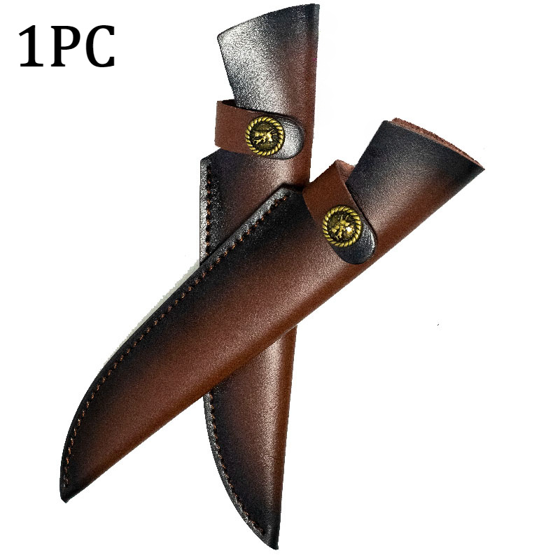 

Premium Genuine Leather Knife Sheath - Handcrafted, Double-layer Cowhide Cover For Outdoor Use