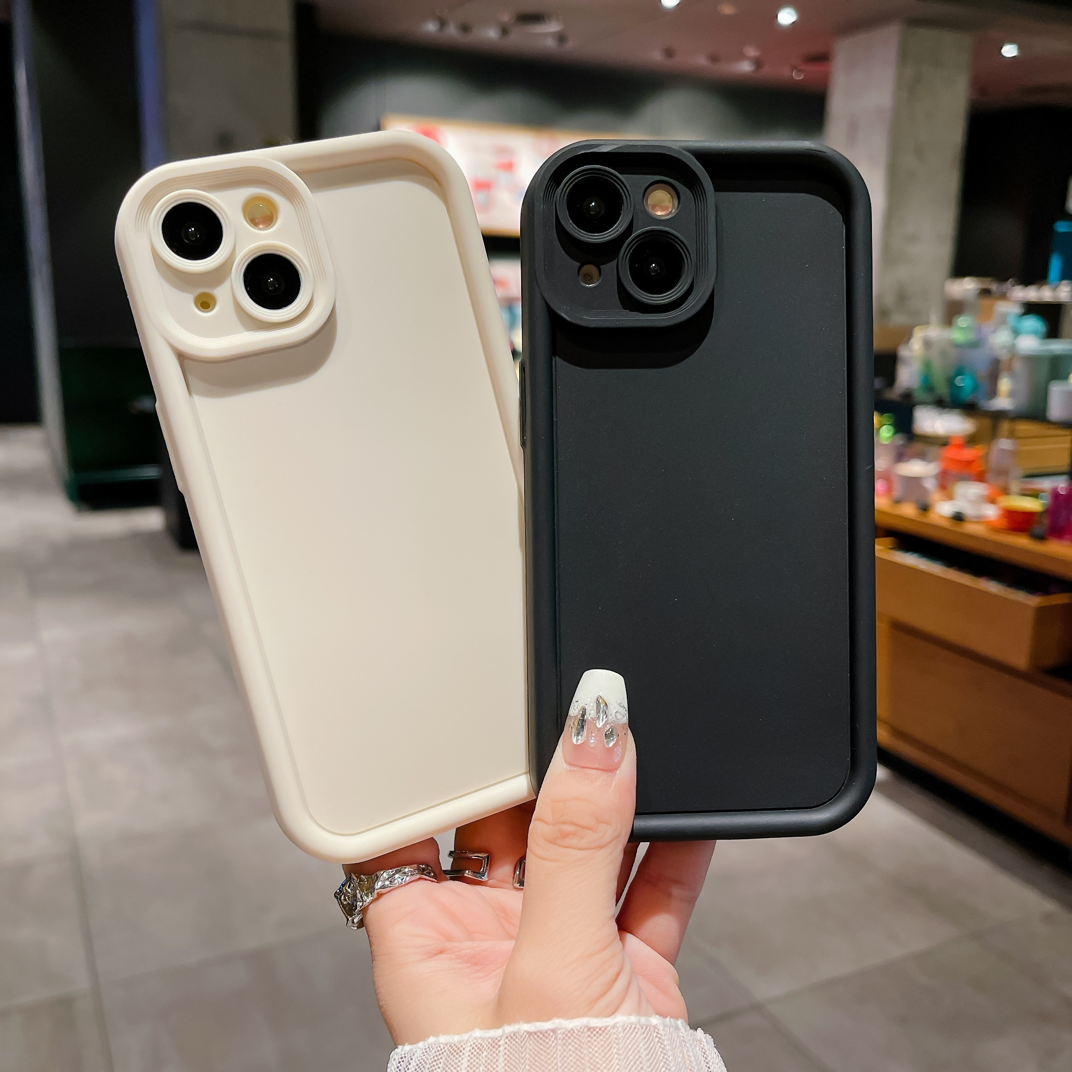 Solid Color Phone Case Compatible with iPhone X, 11, 12, 13, 14, 15 Pro Max Plus High-end Fashion Simple Style, Shockproof and Drop-resistant for Daily Use, Perfect Gift for Girlfriend or Boyfriend