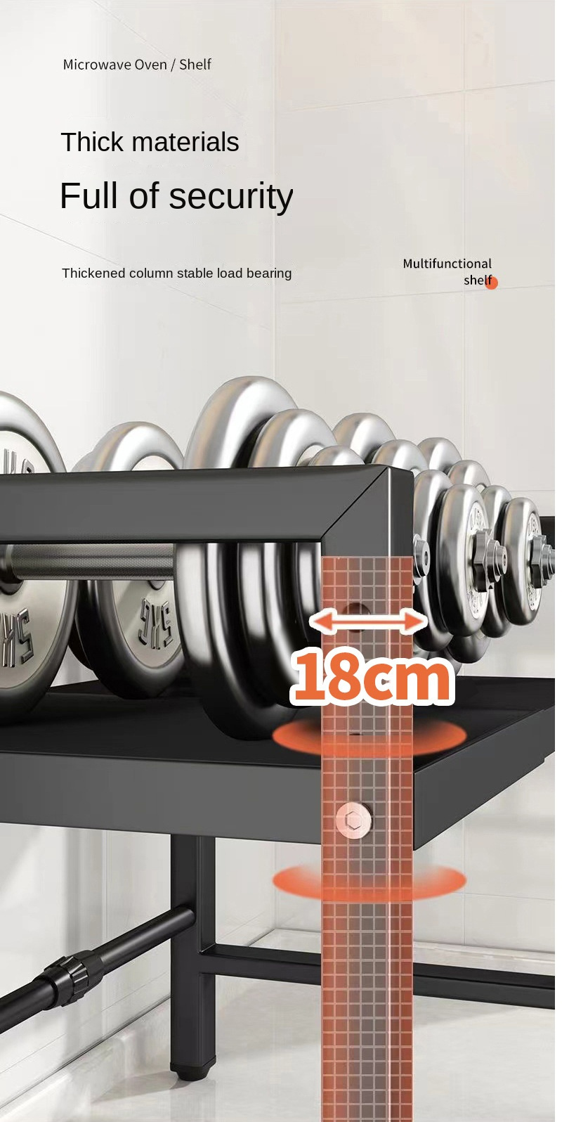 Microwave Oven Rack, Expandable Microwave Oven Rack for Countertop Kitchen Utensil and Tableware Storage, with 6 Hooks, Carbon Steel Microwave Oven Shelf Countertop with Hooks - Mother's Day Gift for Wife - Kitchen Storage 18 Microwave Oven Rack, Expandable Microwave Oven Rack for Countertop Kitchen Utensil and Tableware Storage, with 6 Hooks, Carbon Steel Microwave Oven Shelf Countertop with Hooks - Mother's Day Gift for Wife - Kitchen Storage