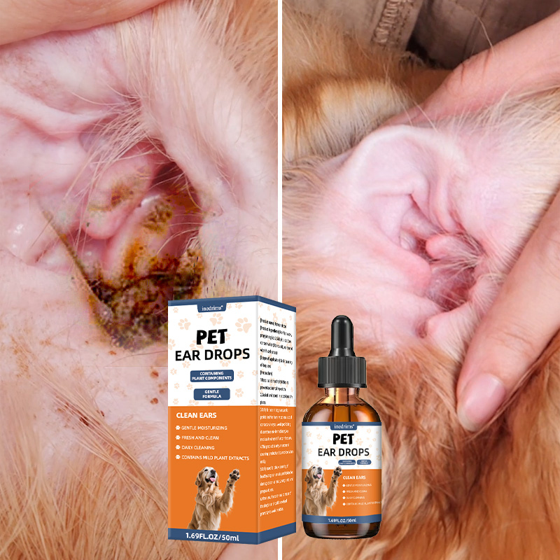 50ml Concentrated Pet Ear Care Drops, Quickly Removes Stubborn Earwax Residue, Soothes Sensitive Ear Canal Skin, Improves Excessive Ear Canal Secretions, Suitable for Both Cats and Dogs, a Great Grooming and Care Product - Image 3