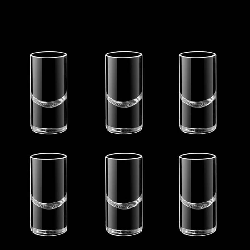 TEMU 6pcs Crystal Tequila & Spirits Glasses - Transparent Small Shot Glasses Suitable For Tequila, Liqueurs, - Hand Wash Only, Wedding, Party, Bar