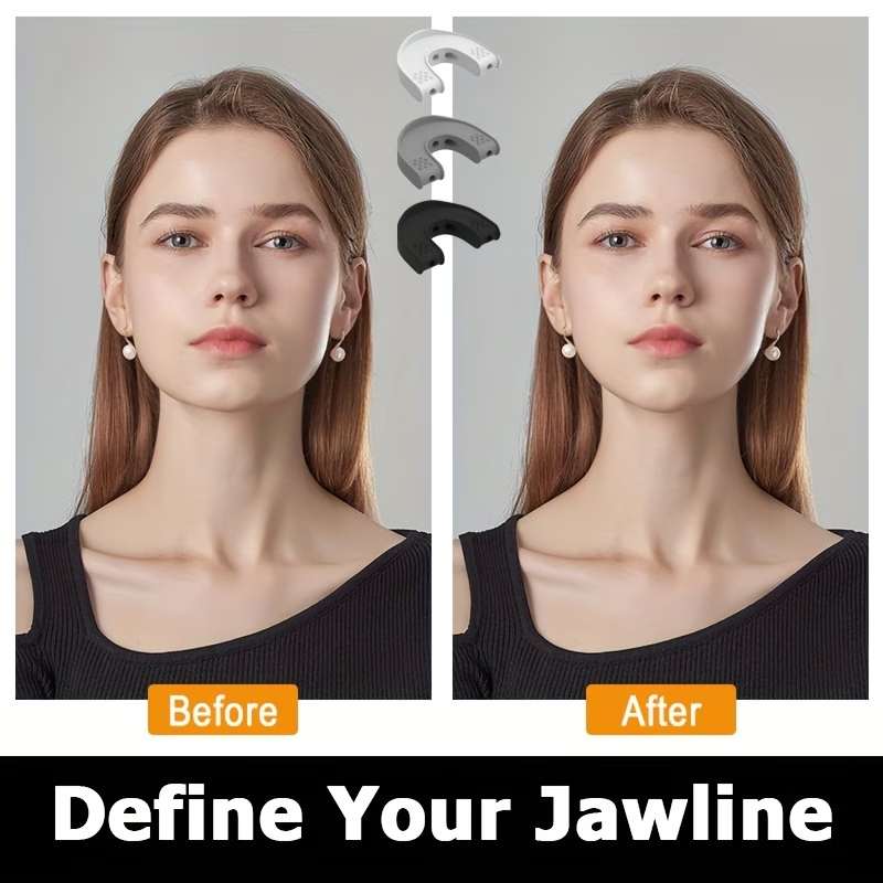 3pcs U Shape Silicone Jawlines Exerciser Muscle Training Face Lifter Jaw Exerciser Face Slimmer Targets Chin