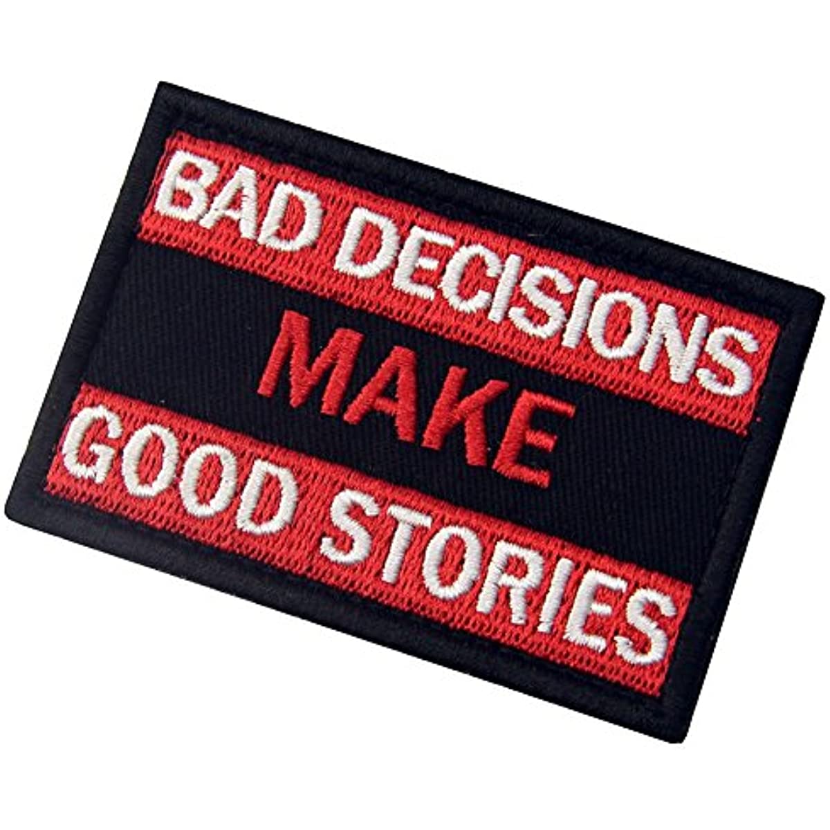 TEMU Bad Make Tactical Good Stories Patch Embroidered Morale Appliqué Fastener Emblem For Backpack